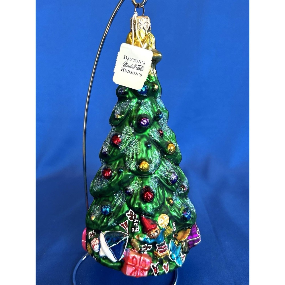 Christopher Radko Spruced Up Spruce 97-152-0 Christmas Tree Ornament 7" Vintage - Picture 4 of 5
